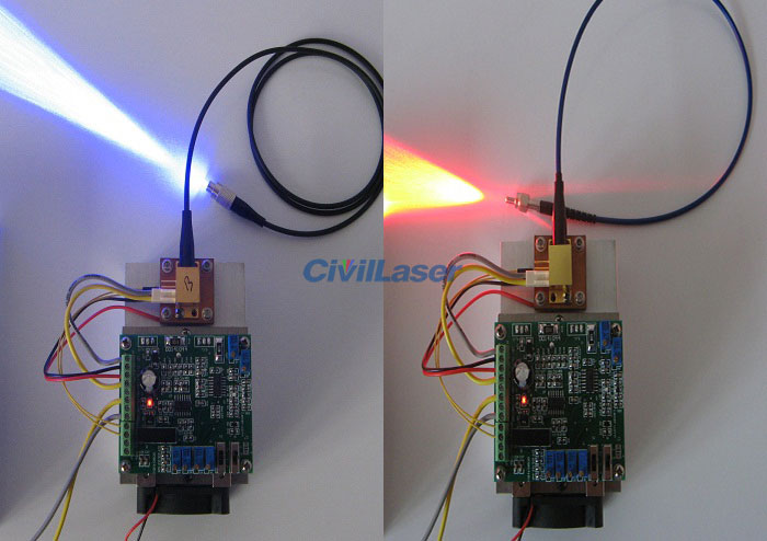 450nm 1w pigtailed laser